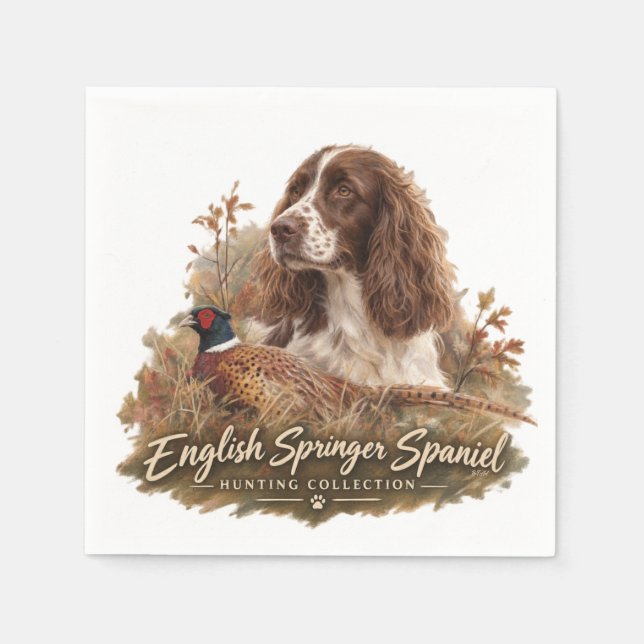 Englischer Springer Spaniel  Serviette (Vorderseite)