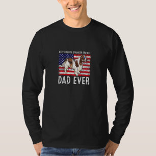 Englischer Springer Spanier Vater Usa American Fla T-Shirt