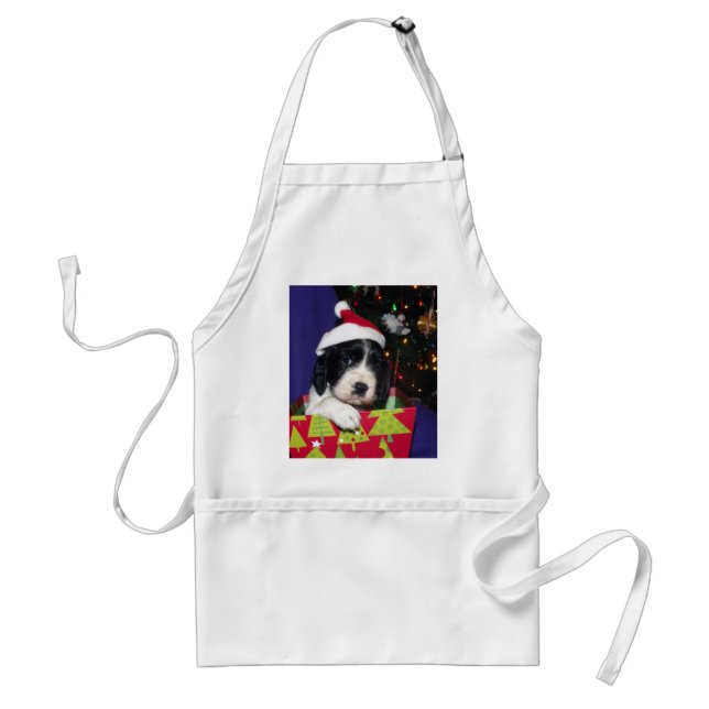 Englischer Springerschwarzweiss-spaniel Christma Schürze (Vorne)