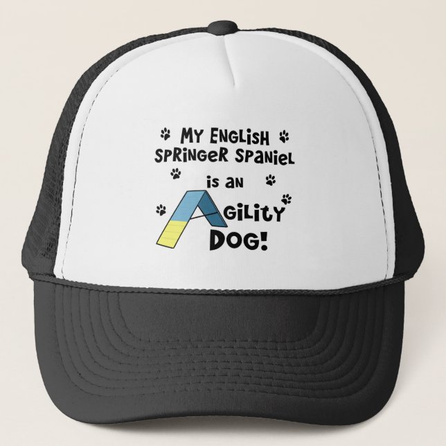 Englischer Springerspaniel-Agility-Hund Truckerkappe (Vorderseite)