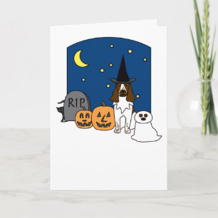 Englischer SpringerSpaniel Halloween Karte
