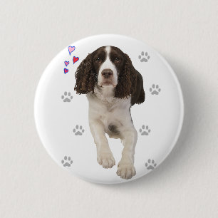 Englischer Springerspaniel-Hund Button