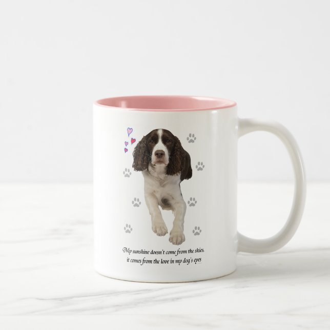Englischer Springerspaniel-Hund Zweifarbige Tasse (Rechts)