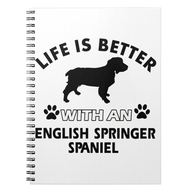 Englischer Springerspaniel-Hundezucht Notizblock (Vorderseite)