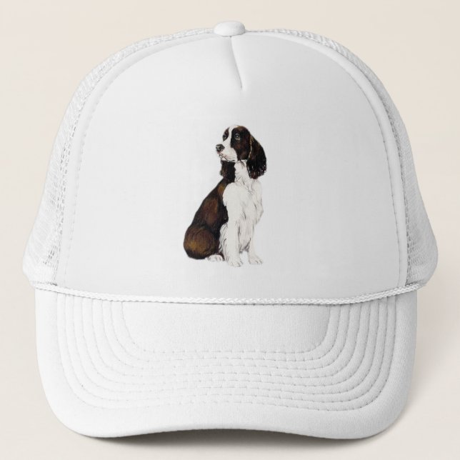 Englischer Springerspaniel-Hut Truckerkappe (Vorderseite)