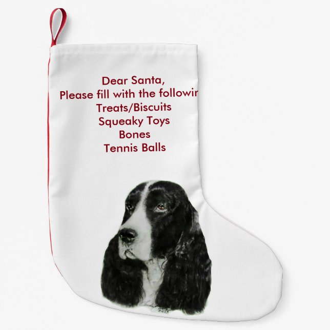 Englischer SpringerSpaniel Kleiner Weihnachtsstrumpf (Vorderseite)