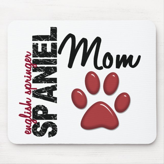 Englischer Springerspaniel-Mama 2 Mousepad (Vorne)