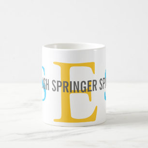 Englischer Springerspaniel-Monogramm-Entwurf Kaffeetasse