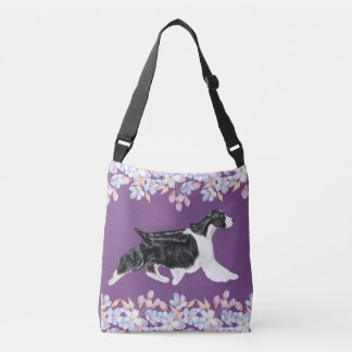 Englischer Springerspaniel-Tasche/Tasche - lila Tragetaschen Mit Langen Trägern
