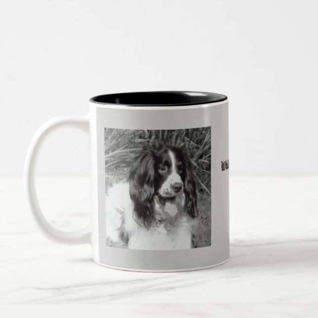 Englischer Springerspaniel-Tasse Zweifarbige Tasse (Links)