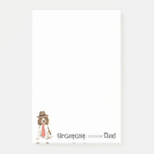 Englischer Springerspaniel-Vater Post-it Klebezettel