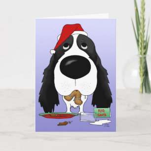 Englischer Springerspaniel-Weihnachten Feiertagskarte
