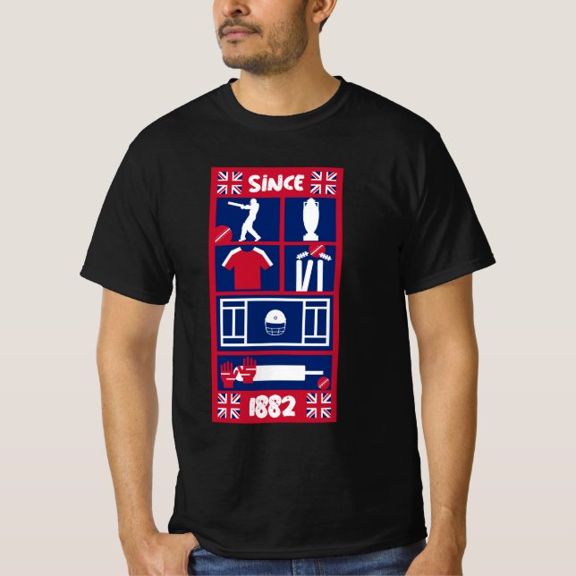 Englischer Test Cricket-T - Shirt (Vorderseite)