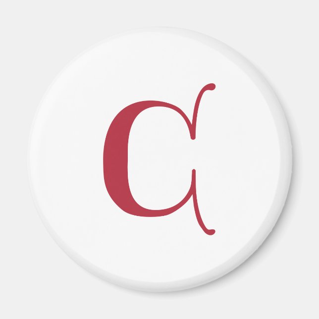 Englischer Text Gothic Monogramm Buchstabe C Magnet (Vorne)