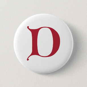 Englischer Text Gothic Monogramm Buchstabe D Button