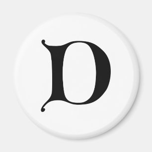 Englischer Text gotischer Monogrammbuchstabe D Magnet