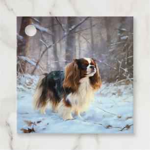 Englischer Toy Spaniel Lass es schneien Weihnachte Geschenkanhänger