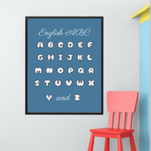 Englisches ABC-Alphabet Poster für Kinder