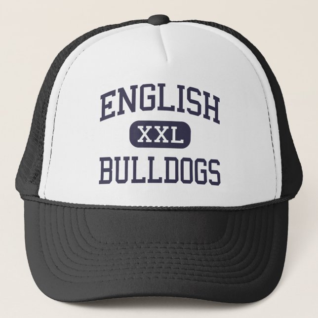 Englisches - Bulldoggen - hohes - Jamaika schlicht Truckerkappe (Vorderseite)