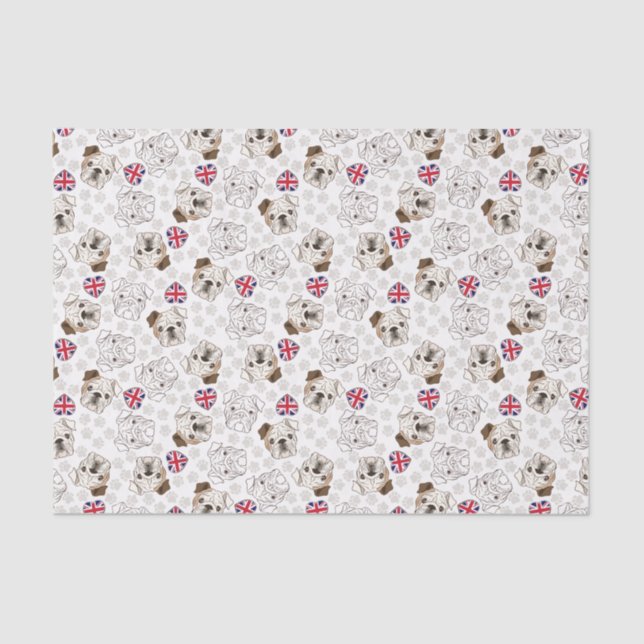 Englisches Bulldoggen-u. Seidenpapier (Vorderseite)