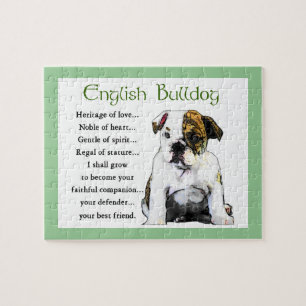 Englisches Bulldoggen-Welpen-Erbe der Liebe