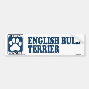 Englisches Bullterrier-Blau Autoaufkleber