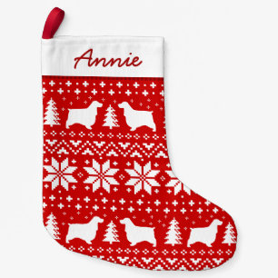 Englisches Cockerspaniel-HundeSilhouette-Muster Kleiner Weihnachtsstrumpf