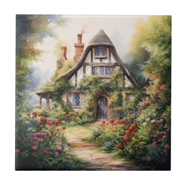 Englisches Cottage Fliese (Vorderseite)