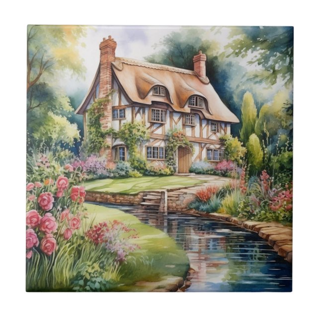 Englisches Cottage Fliese (Vorderseite)