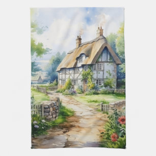 Englisches Cottage Geschirrtuch