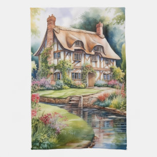Englisches Cottage Geschirrtuch