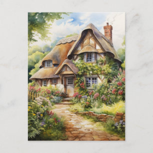 Englisches Cottage Postkarte