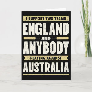 Englisches Cricket-Shirt Zwei Teams Nicht Australi Karte