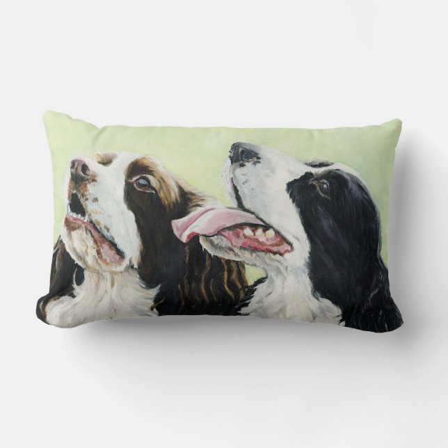 Englisches Frühlingspaniel-Hundekunst-Kissen Lendenkissen (Vorderseite)