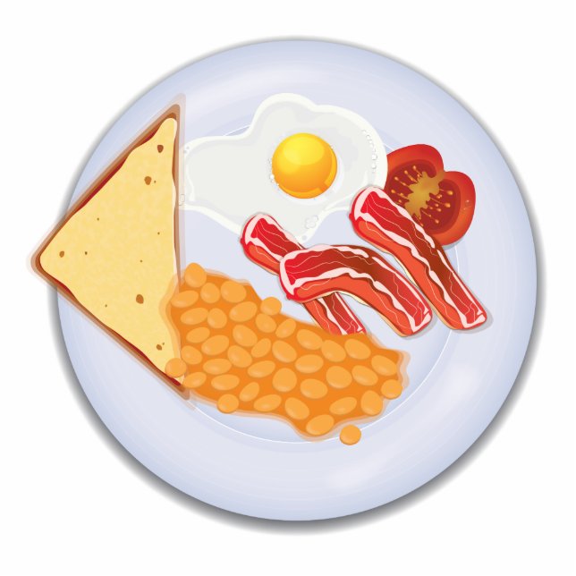 Englisches Frühstück Freistehende Fotoskulptur (Vorne)