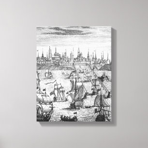 Englisches Geschwader-tragende Truppen Leinwanddruck