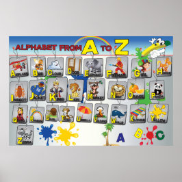 Englisches Grammar Alphabet-Poster Poster