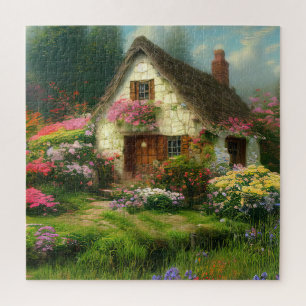 ENGLISCHES LANDHAUS-GARTEN-KUNST-PUZZLE