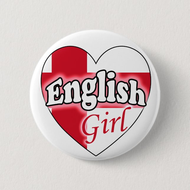 Englisches Mädchen Button (Vorderseite)