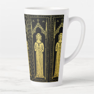 Englisches mittelalterliches Porträt 1300 Lady Joa Milchtasse