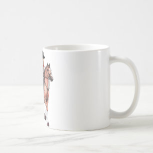 Englisches Reitmädchen und -pferd Kaffeetasse
