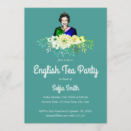 Englisches Tee-Party der Königin-Elizabeth Einladung