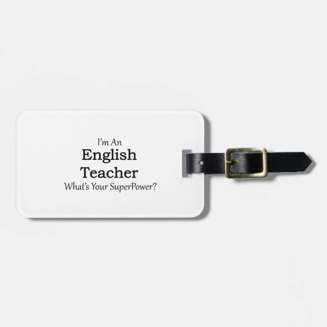 Englischlehrer Gepäckanhänger (Vorderseite horizontal)