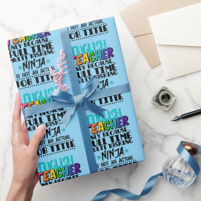 Englischlehrer nur wegen Vollzeit-Multi-Task Geschenkpapier (Schenken)
