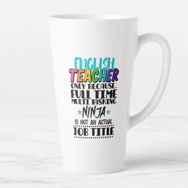 Englischlehrer nur wegen Vollzeit-Multi-Task Milchtasse (Rechts)