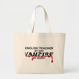 Englischlehrer-Vampir bis zum Nacht Jumbo Stoffbeutel