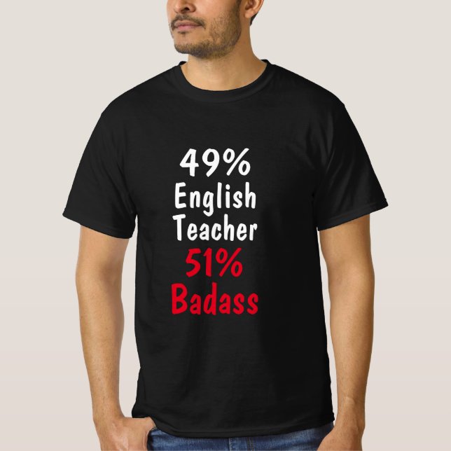 Englischlehrerin Badass T-Shirt (Vorderseite)