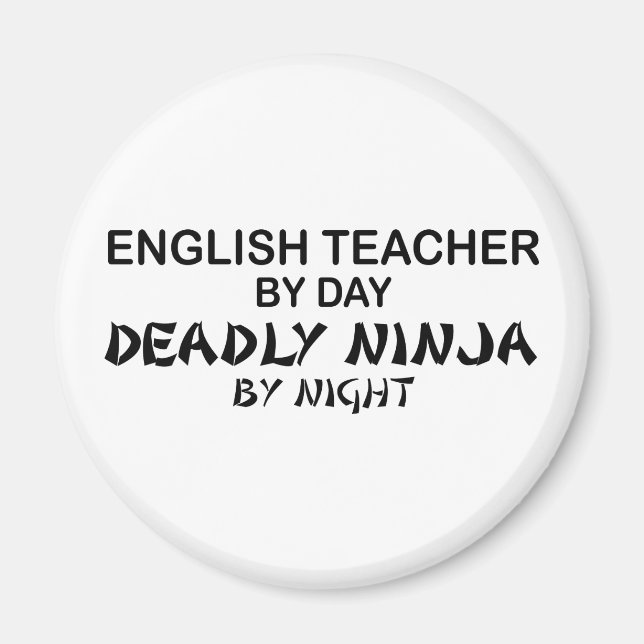 Englischlehrerin Deadly Ninja Magnet (Vorne)