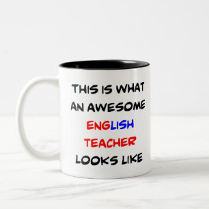 Englischlehrerin, phantastisch zweifarbige tasse
