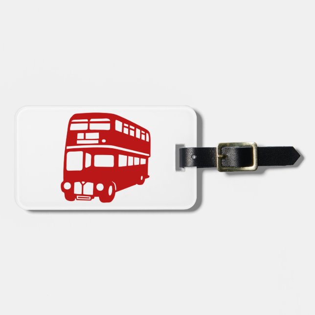 Englischlondon-Bus Gepäckanhänger (Vorderseite horizontal)